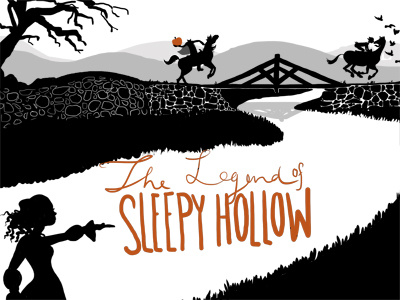 Sleepy Hollow halloween silhouette sketch sleepy hollow