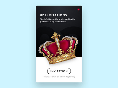 02 Dribbble Invitations concept crown invitation invite join mobile play