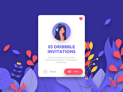 03 Dribbble Invitations 03 cards concept dribbble invitation invite join mobile play profile