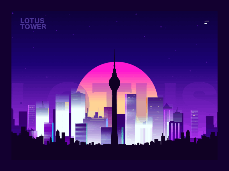 Lotus Tower - Colombo, Sri Lanka. concept design dribbble landing play sketch typography ui ux vector