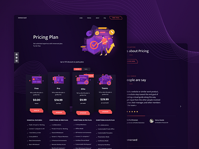 Immersed Website Design (Live) 2020 design admin dashboard art branding dashboard design fintech app fintech website gradient illustration popular website design statistics typography vr vr design vrn dribbble sd web web application web design website concept