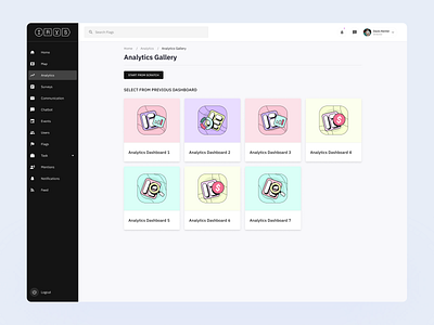 Analytics Template Gallery Design