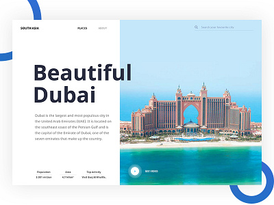 Daily UI #019 (Beautiful Series- 1 Dubai ) brand card illustration color dubai gradient nature typography ui ux web