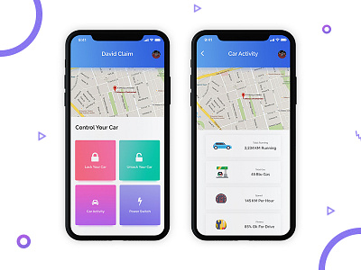 Daily UI #020 (Control Your Car App Screen)