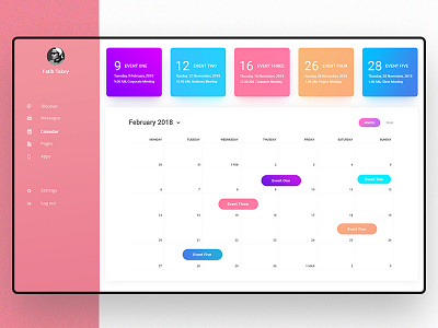 Daily UI #021 (Event management Dashboard)