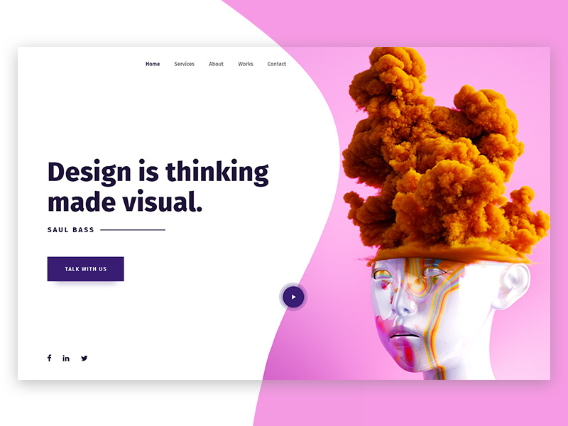 Daily UI #028 (Creative agency header exploration) illustation artwork material typhography web gradient creative agency ux ui