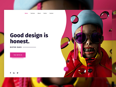 Daily UI #030 (Creative agency header exploration #3) agency artwork creative gradient illustation material typhography ui ux web