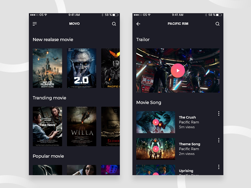 Movie Review App Screen Concept by Majedul Islam Khan on Dribbble