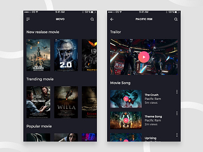 Movie Review App Screen Concept by Majed on Dribbble