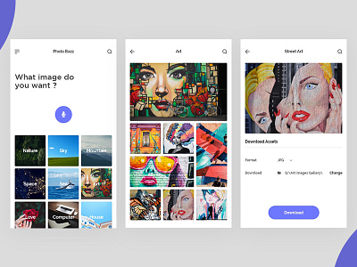 Mobile app Screen Concept android art blue daily ui dribbble gradient image ios material ui ux