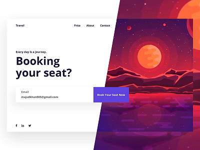 Conceptual Web UI Exploration ( Travel ) booking homepage minimal tour travel trip ui ux web website