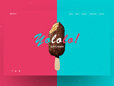 Conceptual Web UI Exploration ( Ice Cream Shop ) clean design funny icecream landing minimalistic page product simple ui visual website