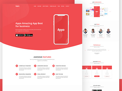 App Landing Theme Design app design experience interface landing page theme ui user ux web webdesign