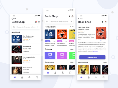 Book Shop App app ui ux book card commerce ios ios11 iphone online quote shop