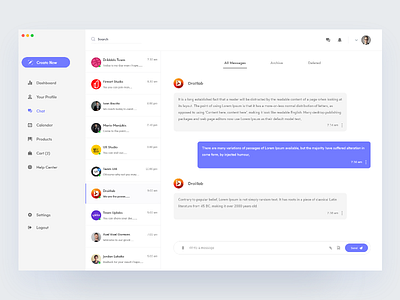 Chat/Messenger - Web App android app application dashboard design dribbble ios iphone mobile ui ux