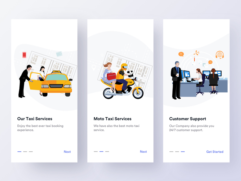 Bingo - Taxi and Moto Taxi Service App android app design cab booking app car booking app dribbbble best dribbble dribbble debut gradient ios app design logo onboarding screen ride booking ap ride sharing app taxi app taxi booking app texi booking app texi service app typography walktrough