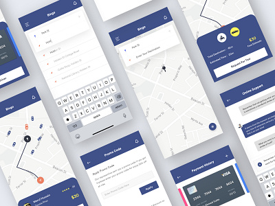 Bingo App UI Kit android app design app design cab booking app car booking app dribbbble best dribbble dribbble debut gradient ios logo onboarding screen ride booking app ride sharing app taxi app taxi booking app texi booking app texi service app typography walktrough