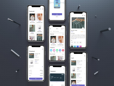 Ayla Ecommerce UI Kit android app blue clean dashboard design dribbble e commerce app e commerce design ecommerce gradient illustration ios iphone mobile ui ui8 ux vector website