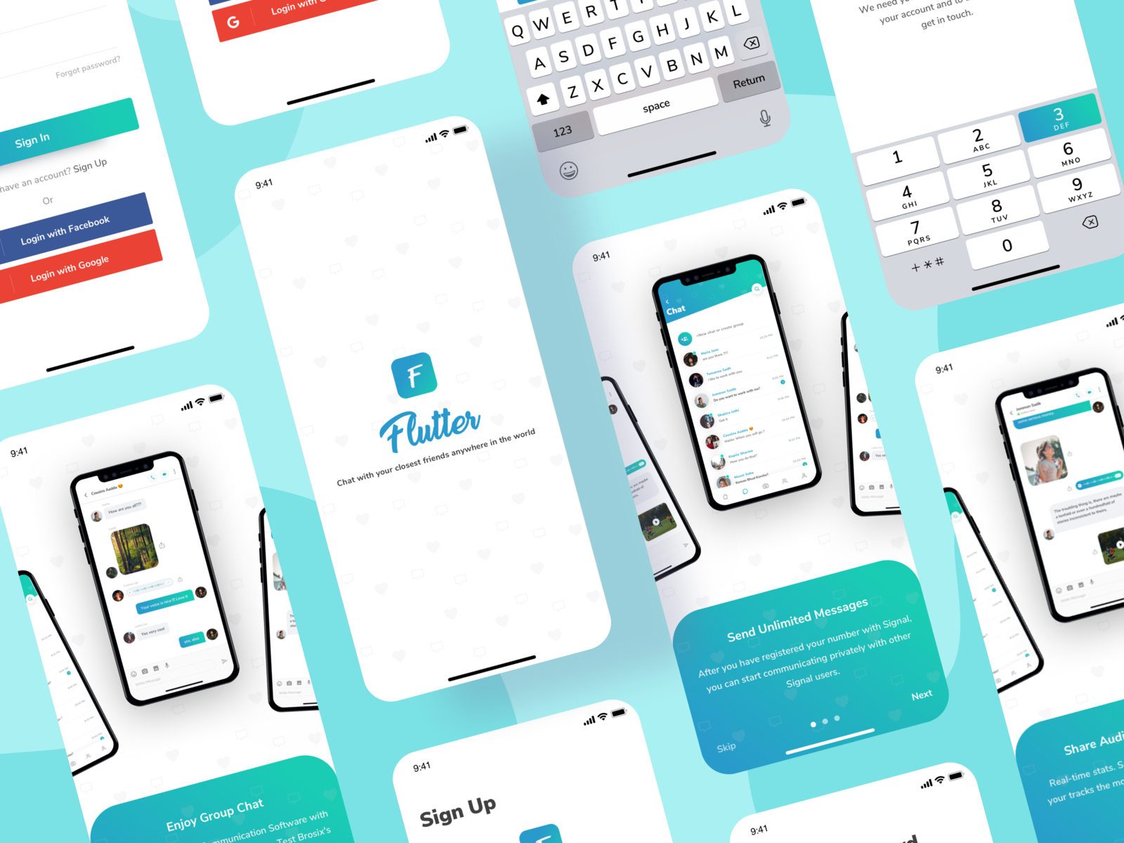 Flutter Messaging App UI Kit by M A J E D for Brightscout on Dribbble