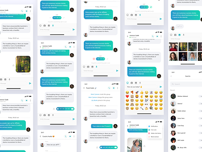 Flutter Messaging App UI Kit android application chat app chat bot clean dashboard dashoboard design dribbble gradient illustration ios iphone messaging app mobile social app statistics ui ui kit web