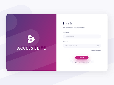 Sign in Screen for Accesselite