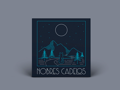 Nobres Cadelos Album Cover proposal 2 album artwork album cover art album cover design dog moon mountains night rock
