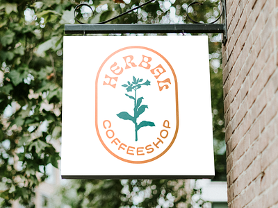 Herbal Coffeeshop Logo Sign