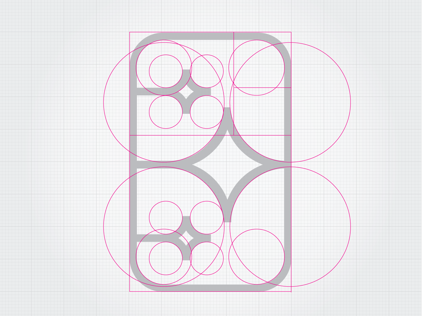 Multiblue logo construction by Luiz Avanzo on Dribbble