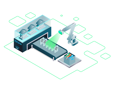 Process Automation Isometric Illustration