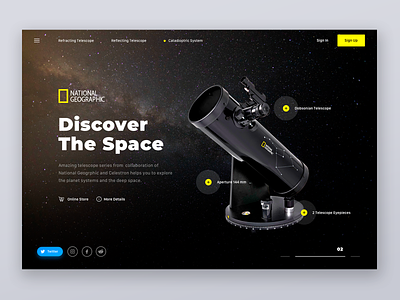 Discover the Space with National Geographic application cosmos fireart galaxy national geographic space stars telescope web interface