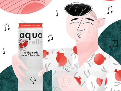 Aquarelle Berry Pomegranate Sparkling Vodka Water