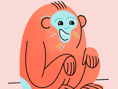 Monkey Illustration animal animal illustration childrens book childrens book illustration design digital art graphic design illustration
