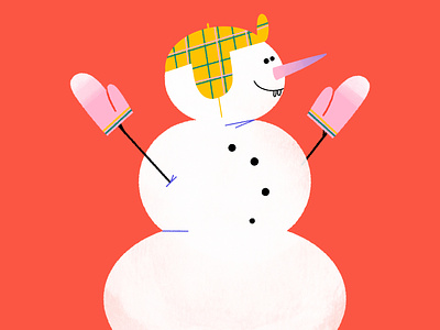 Christmas Card Illustration greeting card snowman