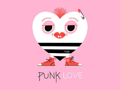 Punk Love Illustration childrens books heart holiday love valentines day