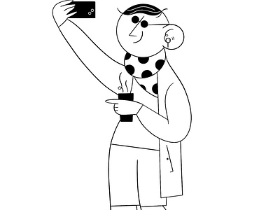 Spot Illustration - Selfie