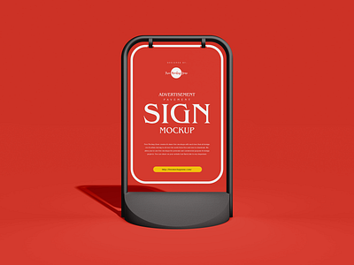 Free Advertisement Sign Mockup