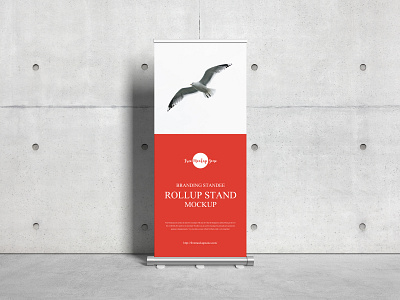 Free Roll Up Stand Mockup by Free Mockup Zone on Dribbble