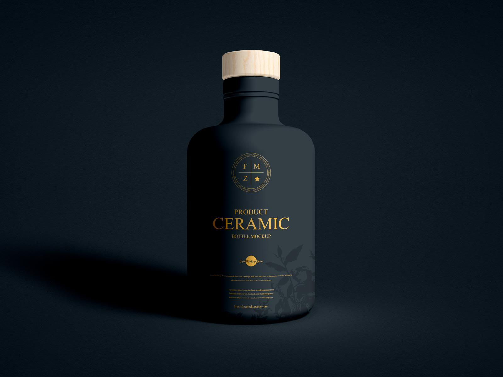 Download Free Product Ceramic Bottle Mockup By Free Mockup Zone On Dribbble