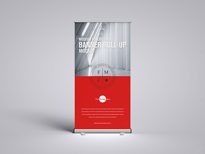 Download Free Advertising Roll Up Mockup By Free Mockup Zone On Dribbble