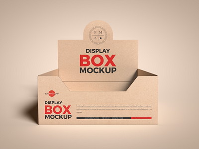 Download Free Kraft Display Box Mockup By Free Mockup Zone On Dribbble
