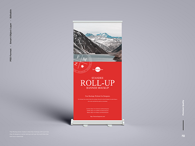 Free Banner Roll-Up Mockup