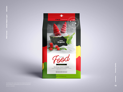 Free Food Pouch Packaging Mockup