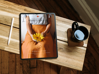 Free Tablet Website Mockup