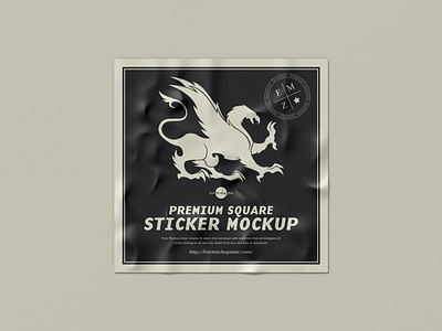 Free Premium Sticker Mockup