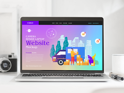 Free Laptop Website Mockup