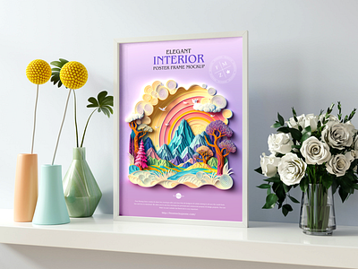 Free Poster Frame Mockup poster mockup