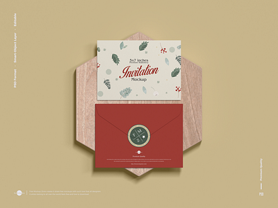 Free Premium Invitation Mockup