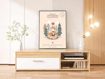 Free Interior Frame Poster Mockup frame mockup