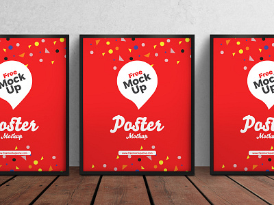 Free 3 Psd Posters Mockup