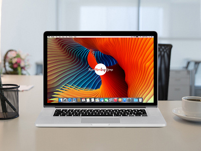 Free Apple Macbook Pro Retina On Workstation Mockup